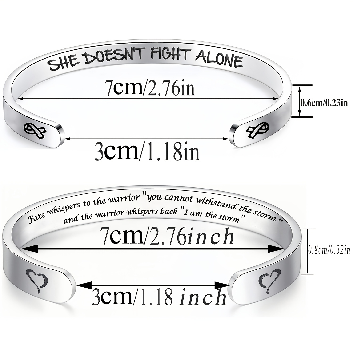 Customizable Name Bracelet, Inspirational Gift for Him & Her